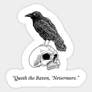 Edgar Allan Poe - Nevermore Raven Sticker